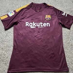 FC Barcelona Season 2017/18 Third Jersey Nike Replica Maroon Men's L Soccer